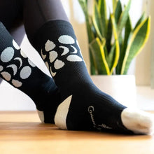 Load image into Gallery viewer, Moon Phase Crew Socks
