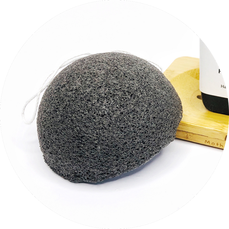 Konjac Facial Cleansing Sponge Biodegradable - Charcoal