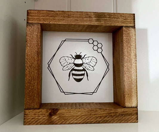 Bee Wooden Sign