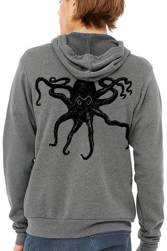 Kraken Octopus Zip-up Hoodie