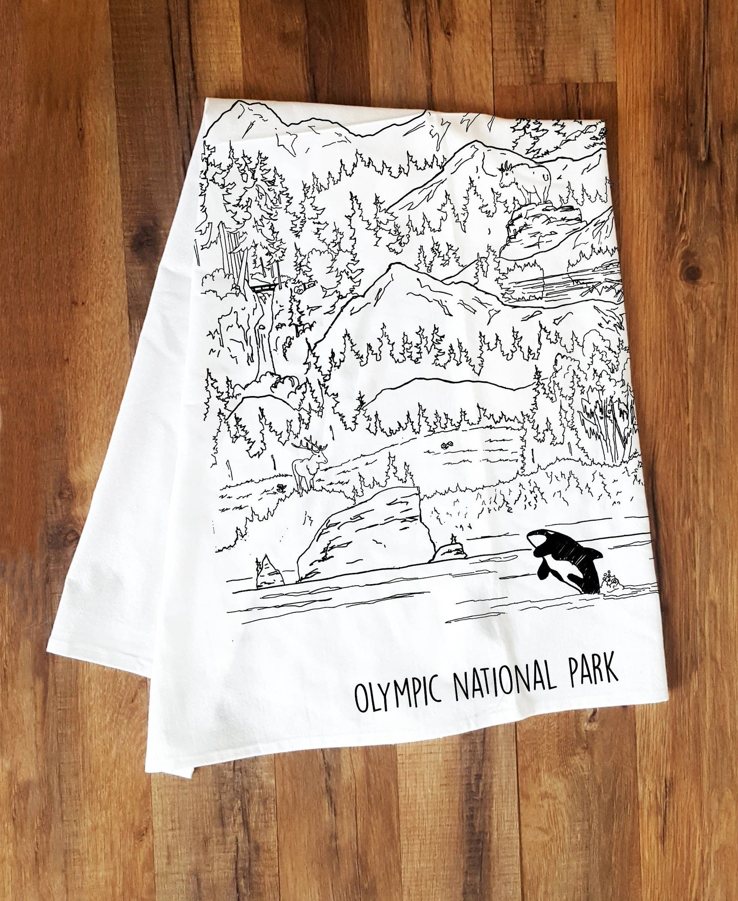 Olympic National Park Tea Towel