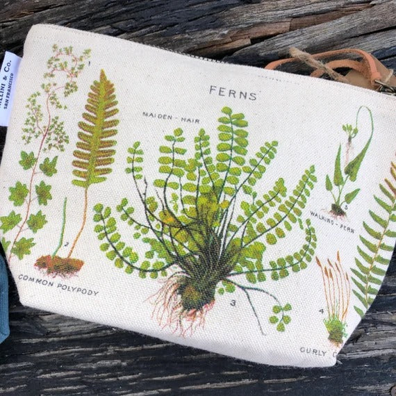 Ferns Zippered Pouch