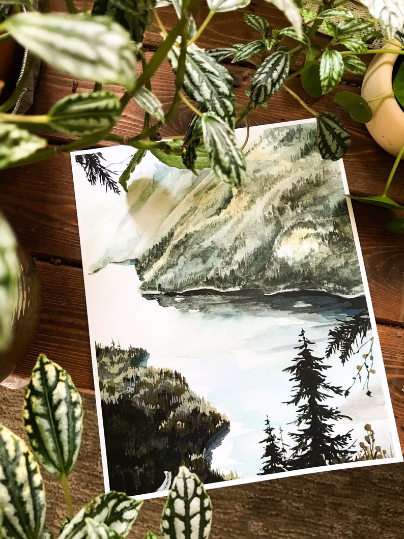 Lake Crescent Art Print 8x10