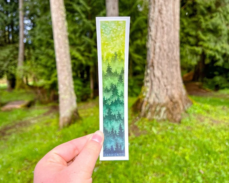 Ombre Evergreens Tallscape Sticker
