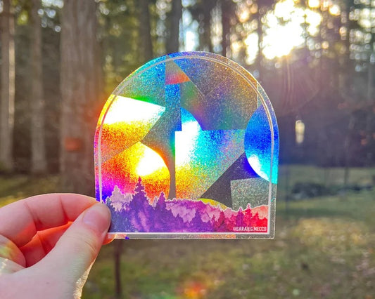 Sunset Forest Suncatcher Sticker
