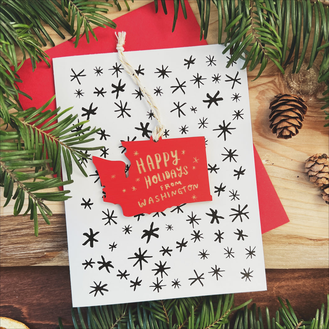 Happy Holidays from Washington Ornament w/Card