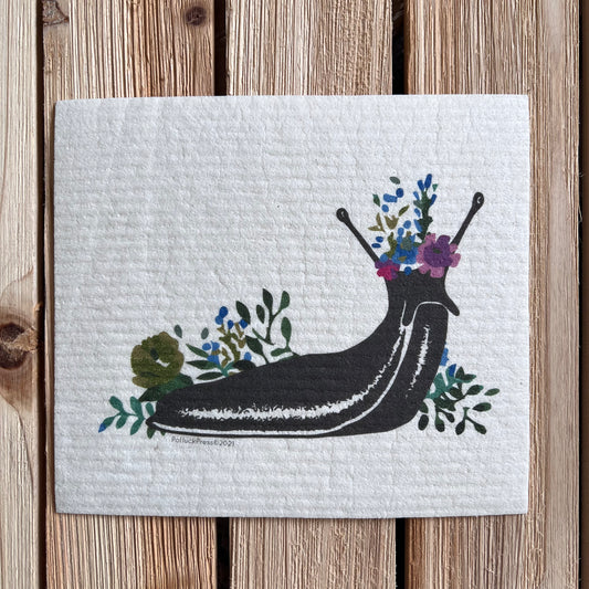 Pretty Slug Swedish Dishcloth
