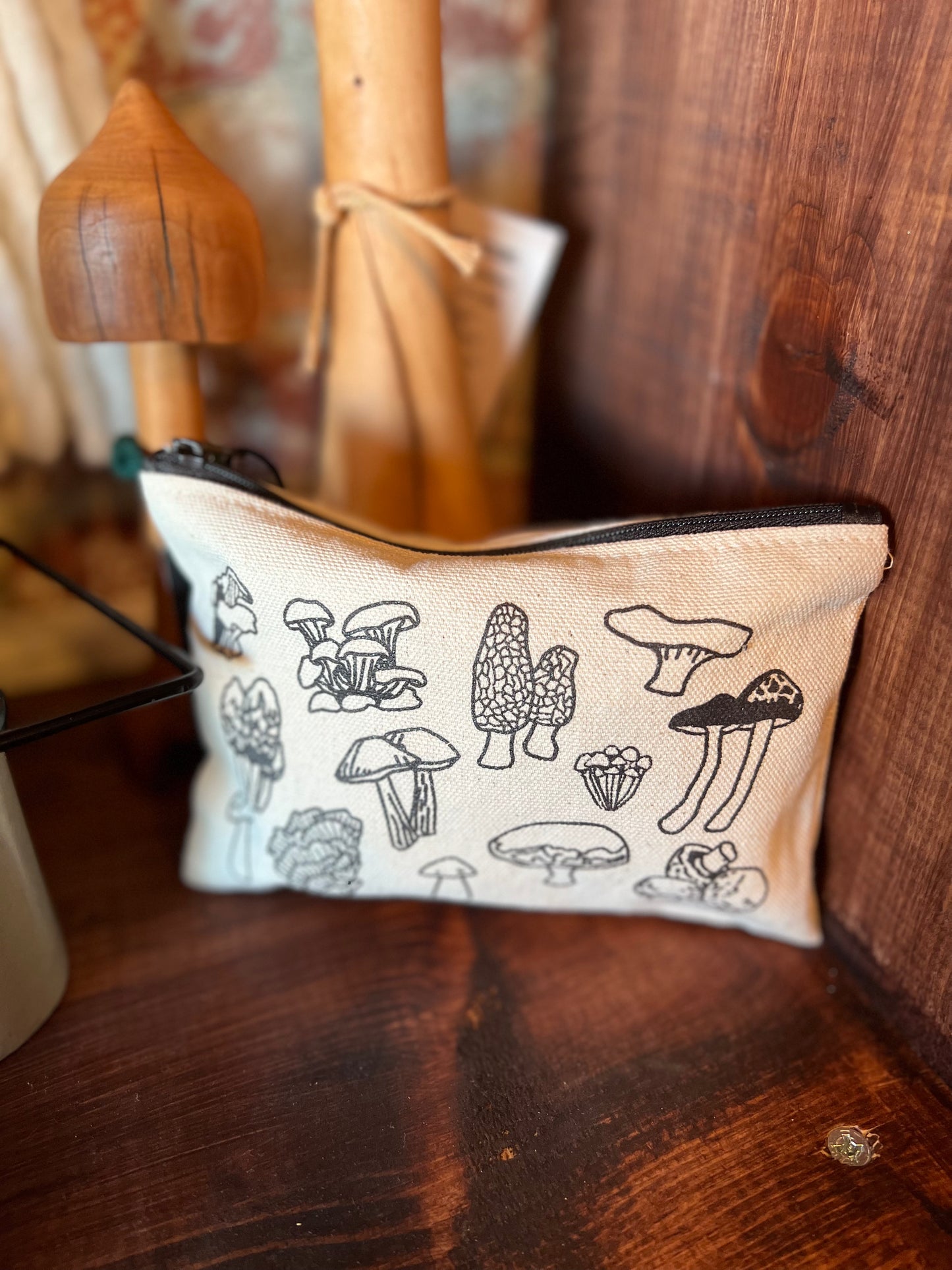 Mushroom Zipper Pouch