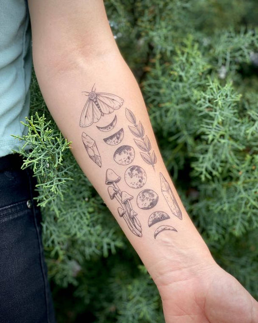 Moon Magic Temporary Tattoo Sheet