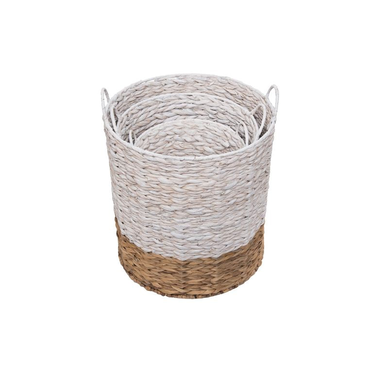 Natural & White Baskets