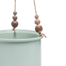 Load image into Gallery viewer, Wood Bead Hanging Planters
