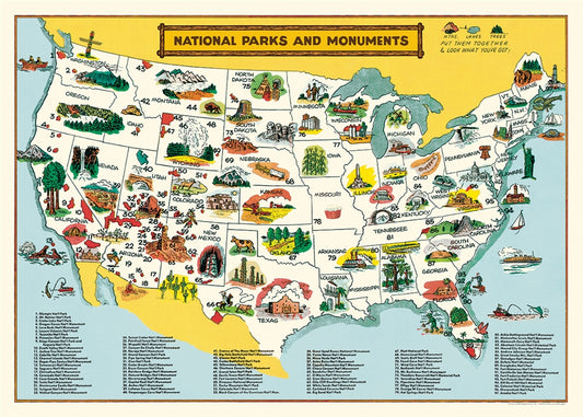 National Parks Wrap Map
